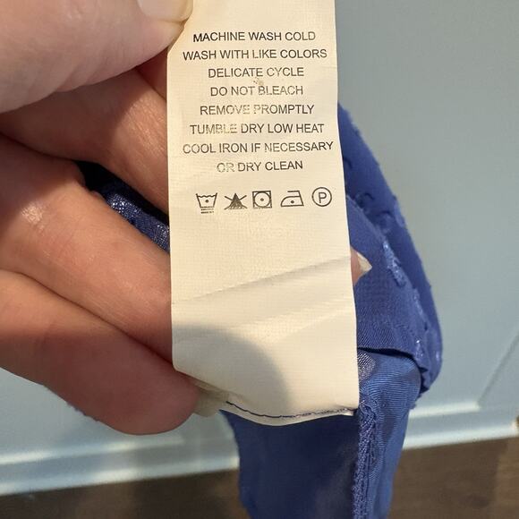 NWT Fairy Babydoll Dress Juniors Large Blue Chiffon Sheer Overlay Whimsy Y2K - Picture 14 of 15